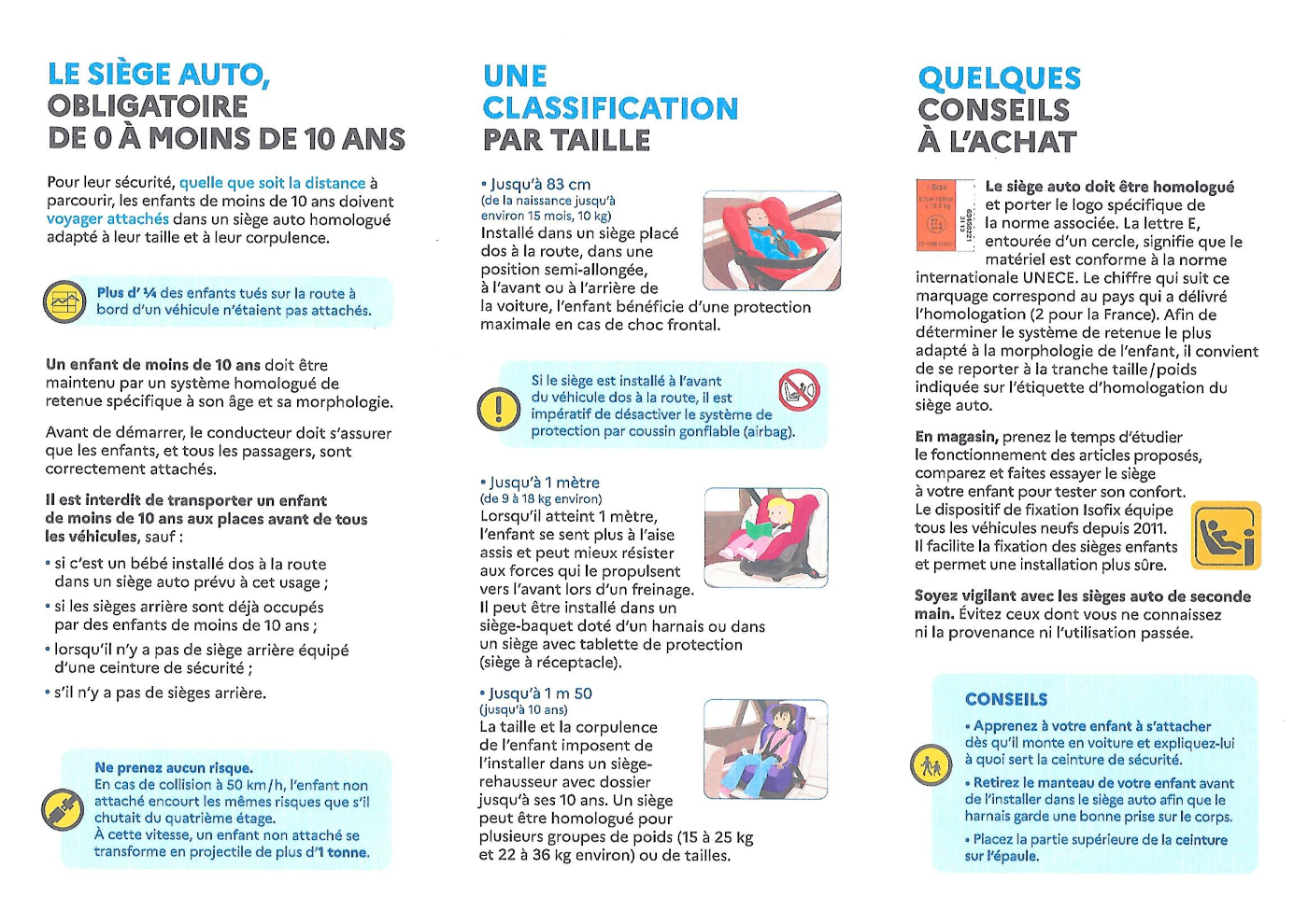 La réglementation des sièges auto pour enfants dans les camping-cars : tout ce qu’il faut savoir